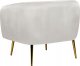 Beliani Welur Fotel Jasnoszary LACONIA 3