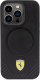 Ferrari FEHMP15LPTEK iPhone 15 Pro 6.1" czarny/black hardcase Carbon Metal Logo MagSafe 3