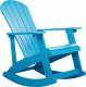 Beliani Krzesło ogrodowe MDF Niebieski ADIRONDACK 1