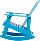 Beliani Krzesło ogrodowe MDF Niebieski ADIRONDACK 7
