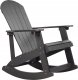 Beliani Krzesło ogrodowe MDF Ciemnoszary ADIRONDACK 1