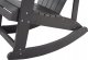Beliani Krzesło ogrodowe MDF Ciemnoszary ADIRONDACK 4