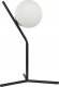 Lampa stołowa Beliani Lampa stołowa szklana 45 cm czarna WAPITI 6