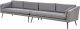 Beliani Sofa XXL dla 4 osób Tkanina Szary LORETELLO 1