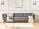 Beliani Sofa narożna dla 3 osób Lewostronny Tkanina Szary LORETELLO 2