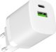 Ładowarka Art ŁADOWARKA SIECIOWA GaN PD/QC 4.0 1x USB-C 1x USB-A 30W ART 2