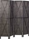 Beliani 4-panelowy składany parawan pokojowy drewniany 170 x 163 cm ciemnobrązowy RIDANNA 5