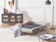 Beliani Sofa rozkładana welurowa jasnoszara FARRIS 4