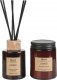 Beliani Zestaw zapachowy świeca sojowa i dyfuzor z patyczkami złoty bursztyn DARK ELEGANCE 1