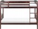 Beliani Łóżko piętrowe drewniane 90 x 200 cm ciemne REVIN 4