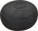 Beliani Puf jutowy ⌀ 50 cm czarny TIFELT 2