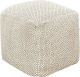 Beliani Puf bawełniany 45 x 45 x 45 cm beżowy JOARA 1