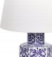 Lampa stołowa Beliani Lampa stołowa porcelanowa biało-niebieska MARCELIN 4