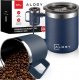 Alogy Kubek termiczny 420ml z uchwytem pokrywką na kawę herbatę stalowy zimne i ciepłe napoje Alogy granatowy + Szczotka do mycia 18