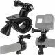 Alogy Uchwyt rowerowy do GoPro Hero 12 11 10 9 8 7 DJI Action SJ7 SJ6 do kamer na kierownicę motocykl rower Alogy obrotowy czarny 12