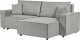 Beliani Narożnik lewostronny rozkładany z pojemnikiem szary KARILA 4
