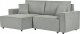 Beliani Narożnik prawostronny rozkładany z pojemnikiem szary KARILA 5