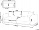 Beliani Sofa 3-osobowa jasnoszara LUVOS 12