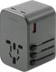 Ładowarka Energea ENERGEA ład. siec. 1xUSB+2xUSB-C PD-PPS-QC 3.0 65W 1A2C adapter 4w1 US/UA/EU/UK szary/gunmetal Travelworld Adapter GaN65W 1