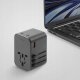 Ładowarka Energea ENERGEA ład. siec. 1xUSB+2xUSB-C PD-PPS-QC 3.0 65W 1A2C adapter 4w1 US/UA/EU/UK szary/gunmetal Travelworld Adapter GaN65W 8