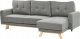 Beliani Sofa narożna lewostronna szara SIRO 3