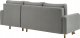 Beliani Sofa narożna lewostronna szara SIRO 6
