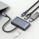 HUB USB Usams Adapter USAMS US-SJ627 HUB 4w1 USB-C / 2xUSB-A 2.0,USB-A 3.0,USB-C szary/dark grey 1