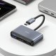 HUB USB Usams Adapter USAMS US-SJ627 HUB 4w1 USB-C / 2xUSB-A 2.0,USB-A 3.0,USB-C szary/dark grey 2
