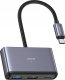HUB USB Usams Adapter USAMS US-SJ627 HUB 4w1 USB-C / 2xUSB-A 2.0,USB-A 3.0,USB-C szary/dark grey 3
