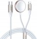 Joyroom Kabel 2w1 S-IW011 USB-C / Lightningbdo Apple Watch 1.5m biały 1