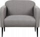 Beliani Fotel tapicerowany szary STOUBY 3