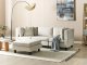 Beliani Sofa modułowa 3-osobowa z otomaną jasnobeżowa UNSTAD 2