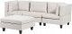 Beliani Sofa modułowa 3-osobowa z otomaną jasnobeżowa UNSTAD 4