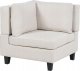 Beliani Sofa modułowa 3-osobowa z otomaną jasnobeżowa UNSTAD 7