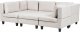 Beliani Sofa modułowa 5-osobowa z otomaną jasnobeżowa UNSTAD 4
