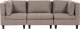Beliani Sofa modułowa 3-osobowa brązowa UNSTAD 1