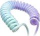 Kabel USB Ducky Ducky Premicord Azure Coiled Cable, USB Typ C auf Typ A - 1,8m 1