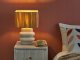 Lampa stołowa Beliani Lampa stołowa ceramiczna biała JUDY 1