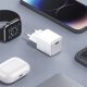 Ładowarka Usams Ładowarka sieciowa USAMS US-CC183 USB-C 20W PD3.0 + kabel US-SJ610 USB-C / Lightning biały/white 1