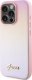 Guess Guess GUHCP14XPSAIRSP iPhone 14 Pro Max 6.7" różowy/pink hardcase Saffiano Iridescent Script 2