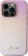 Guess Guess GUHCP14XPSAIRSP iPhone 14 Pro Max 6.7" różowy/pink hardcase Saffiano Iridescent Script 3