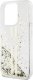 Guess Guess GUHCP15LLFCSEGT iPhone 15 Pro 6.1" transparent hardcase Liquid Glitter Gold Stripes 6