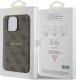 Guess Guess GUHMP14LG4GFRW iPhone 14 Pro 6.1" brązowy/brown hardcase 4G Collection Leather Metal Logo MagSafe 8