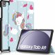 Etui na tablet Alogy Etui do Samsung Galaxy Tab A9 2023 8.7" X110/X115 obudowa na tablet Case Book Cover Unicorn Jednorożec niebieskie 13