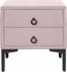 Beliani Szafka nocna welurowa różowa SEZANNE 3