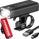Alogy Lampka rowerowa przód + tył LED przednia tylna światło roweru oświetlenie wodoodporna IPX5 USB światełko na rower Alogy 4
