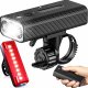 Alogy Lampka rowerowa przód + tył LED przednia tylna światło roweru oświetlenie wodoodporna IPX5 USB światełko na rower Alogy 5