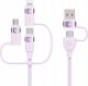 Kabel USB Usams USB-A - 2x USB-C + Lightning + microUSB 2 m Czarny (USA1079) 1