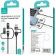 Kabel USB Usams USB-A - 2x USB-C + Lightning + microUSB 2 m Czarny (USA1079) 7