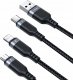 Kabel USB Joyroom USB-A - USB-C + microUSB + Lightning 1.2 m Czarny (JYR842) 4